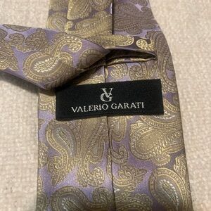Valerio Garati Purple and Gold Paisley Tie